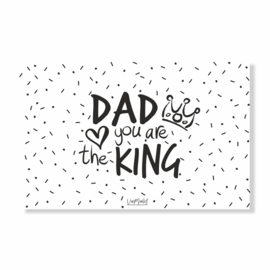 Kadokaart | Dad you are the king, per 10 stuks