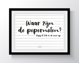 Waar zijn de pepernoten?