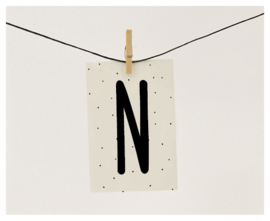 Naamslinger letter N (per 10)