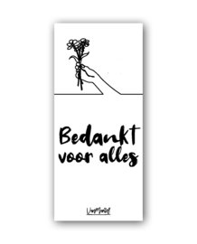 Bedankt voor alles (one line), per 10 stuks