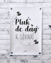 Tuinposter - Pluk de dag en straal