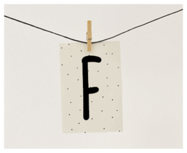 Naamslinger letter F (per 10)