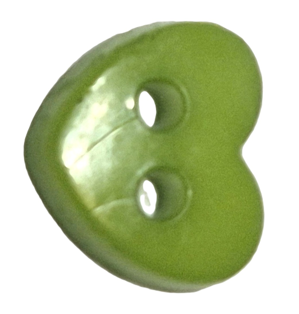 Kleine Hartjes Knopen Groen (5 stuks)