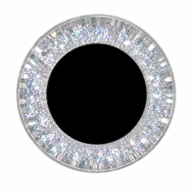 25mm Zilver Glitter Ogen