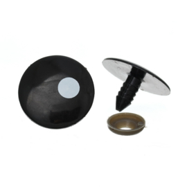 Veiligheids Ogen Zwart met Pupil 27mm per paar