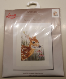 Borduurpakket telpatroon Jong hert ca. 29 x 39 cm