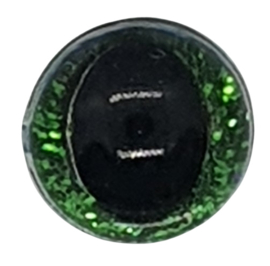 Glitter Katten Ogen Groen 12mm