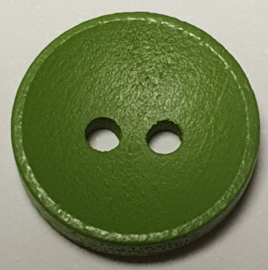 5 Ronde Houten knopen Groen 15mm