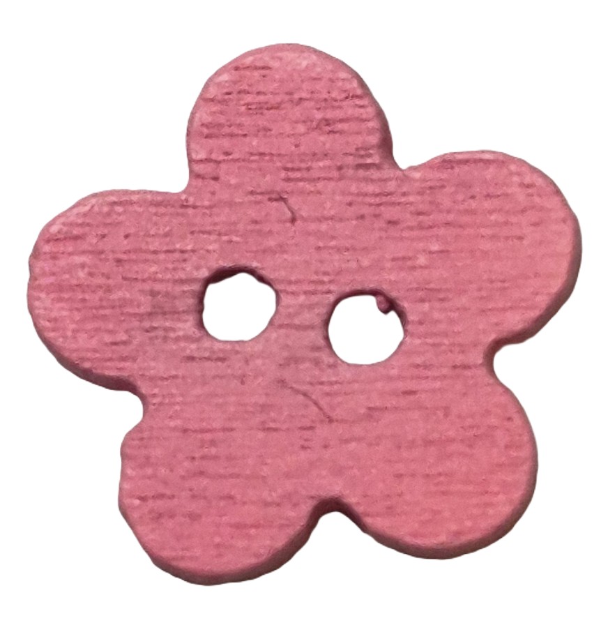 Bloemetjes Knopen Donker Roze 10mm (5 stuks)