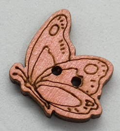 Vlinder Knoop Roze 25x15mm