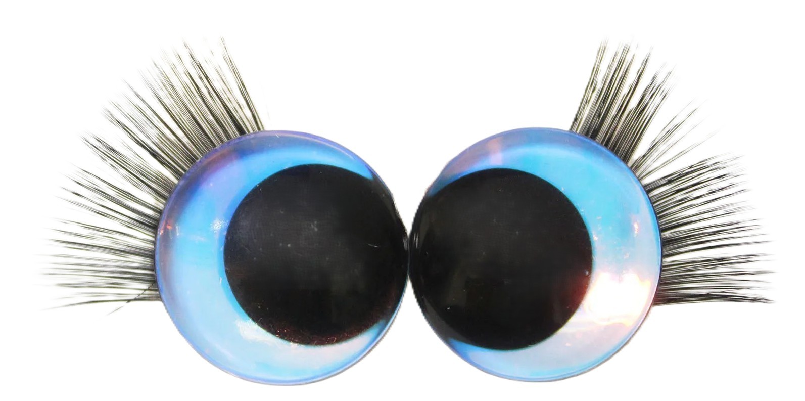 Blauwe Schele Fantasie Ogen 12mm met Wimpers