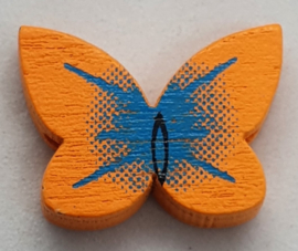 Vlinder Kralen Oranje 20x15mm (7 stuks)