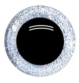 25mm Zilver II Glitter Ogen