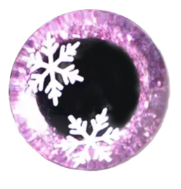 14mm Paarse Ogen met Sneeuwvlokken