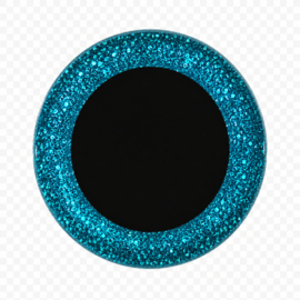 25mm Donker Blauwe Glitter Ogen