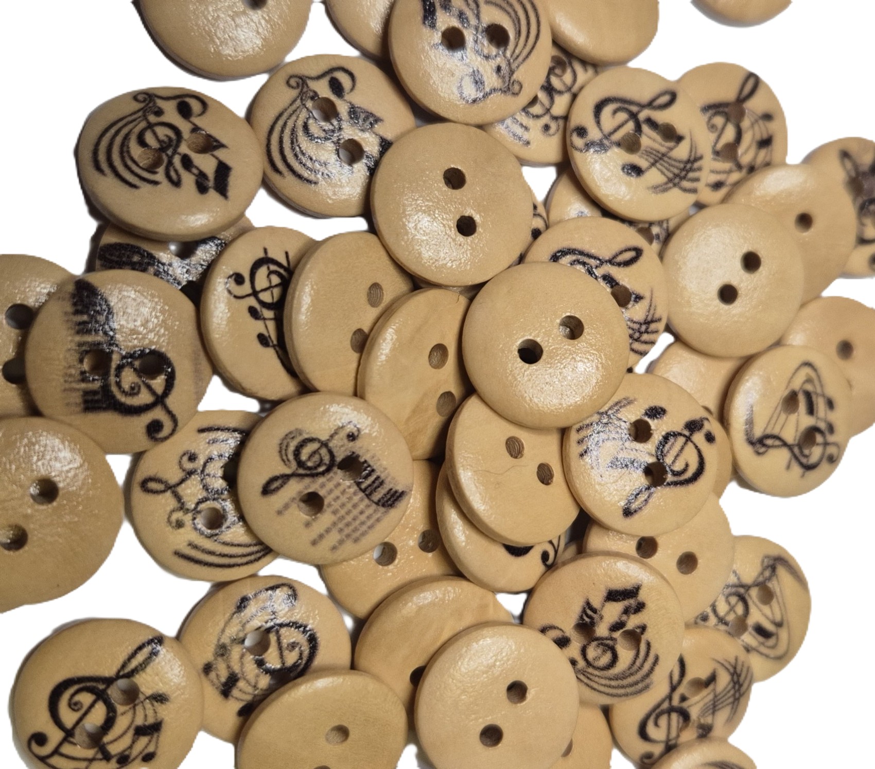 Mix van 50 Muziek Thema Knopen 15mm