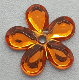 Oranje Bloemen Pailletten 12mm