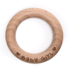 Beuken Houten ring 70mm x 10mm * Baby Girl*