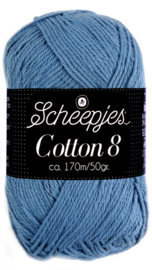 Scheepjes Cotton 8 nr 711 JeansBlauw