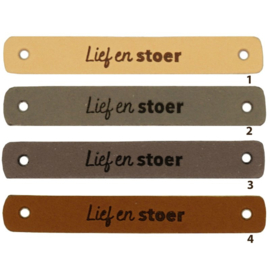 Durable - Leren label Lief en Stoer  (2 stuks)