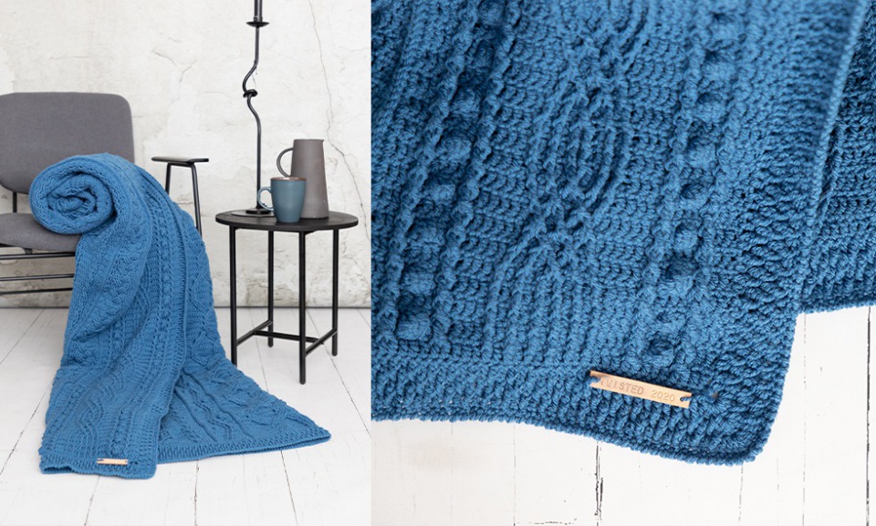 Haakplein Haakpakket CAL2020 Twisted deken blauw