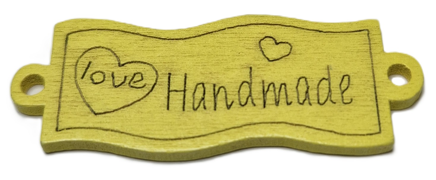 Houten Handmade Knoop Geel