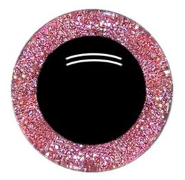 25mm Licht Roze Rode Glitter Ogen