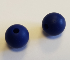 Donker Blauwe Silicone Kralen 9mm (5 Stuks)