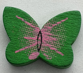 Vlinder Kralen Groen 20x15mm (8 stuks)