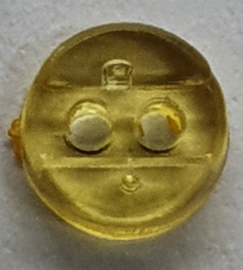 Kleine Ronde Knopen Transparant Geel 6mm (5 stuks)