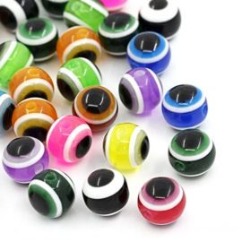 Boze oog kralen 8mm Mix van Kleuren