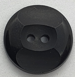 Zwarte Knopen met relief 15mm