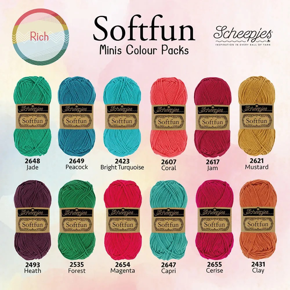 Scheepjes Softfun colour pack Rich