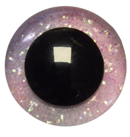 Licht Roze Glitter Ogen 16mm