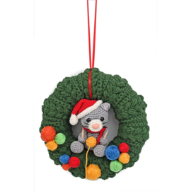 Garenpakket Kerstkrans Poes