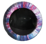Blauwe Paarse Fantasie Ogen 25mm