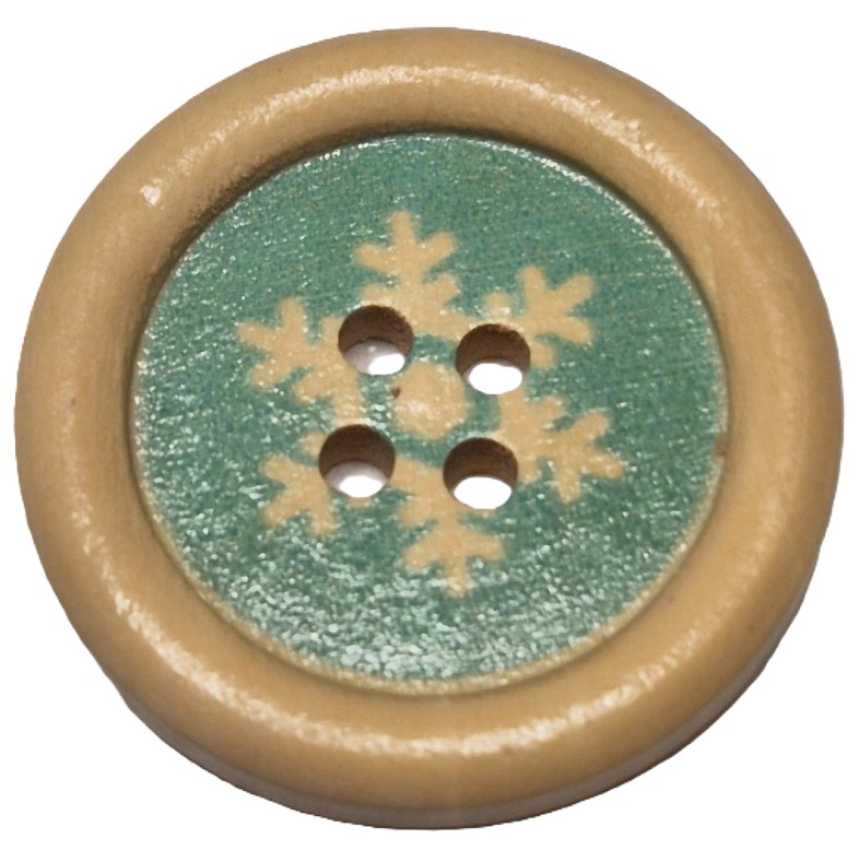 Kerst Knopen 25mm Sneeuwvlok (3 stuks)