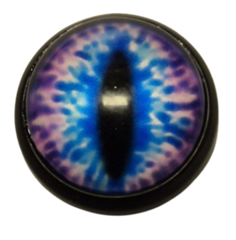 Blauw Roze Reptielen Ogen 14mm