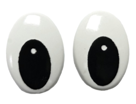 Cartoon Ogen Wit Ovaal 14x20mm
