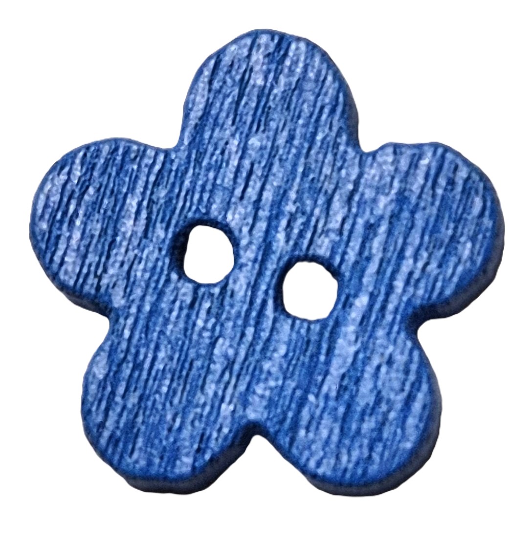 Bloemetjes Knopen Blauw 10mm (5 stuks)