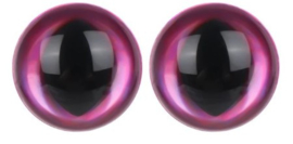 Licht Roze Fantasie Kattenogen 12mm