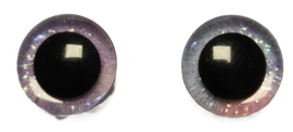Paars Licht Blauw Glitter Ogen 14mm II