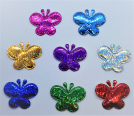 Gekleurde Glitter Vlinders 38x28mm