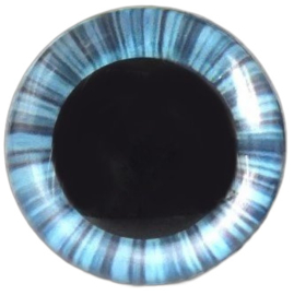 Licht Blauwe Gestreepte Fantasie Ogen 14mm