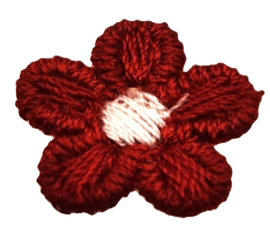Bloemetjes Rood 15mm (5 stuks)