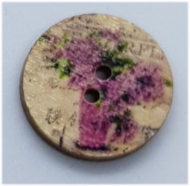 Retro Knopen met Bloem motief 20mm