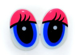 Cartoon Ogen Roze Blauw 13x20mm