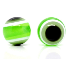 Boze oog kralen 8mm Appel Groen