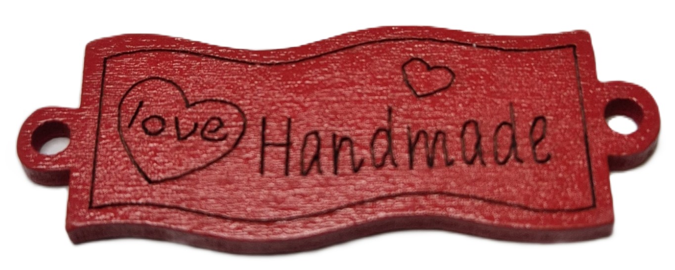 Houten Handmade Knoop Rood