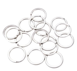 Sleutelhanger ringen 25mm Plat (5 Stuks)